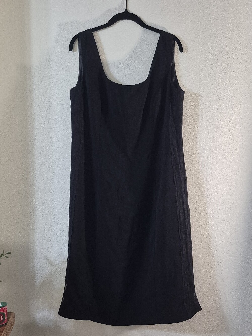Danny & Nicole Black Midi Scoop Neck Dress